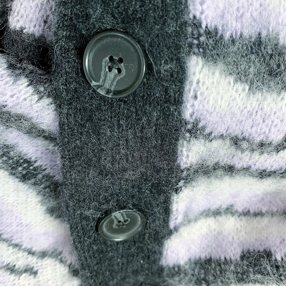 RE/DONE 90s Oversized Cardigan in Tiger Intarsia - Picture 11 of 12
